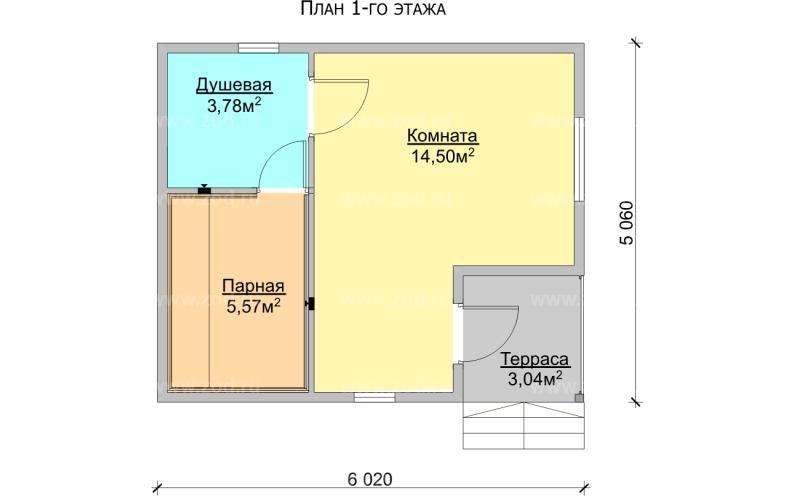 Баня 6.0x5.0