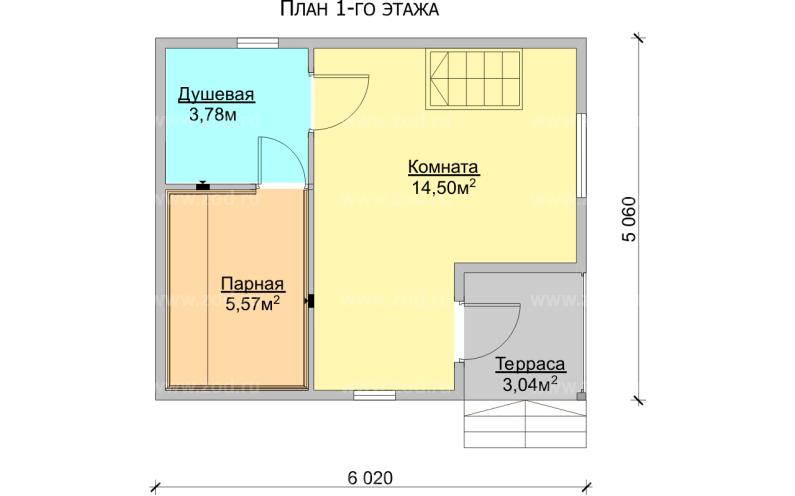 Баня 6.0x5.0